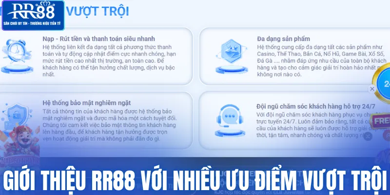 Giới thiệu RR88 với nhiều ưu điểm vượt trội