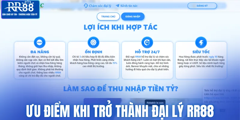 Khám phá ưu điểm khi trở thành đại lý RR88